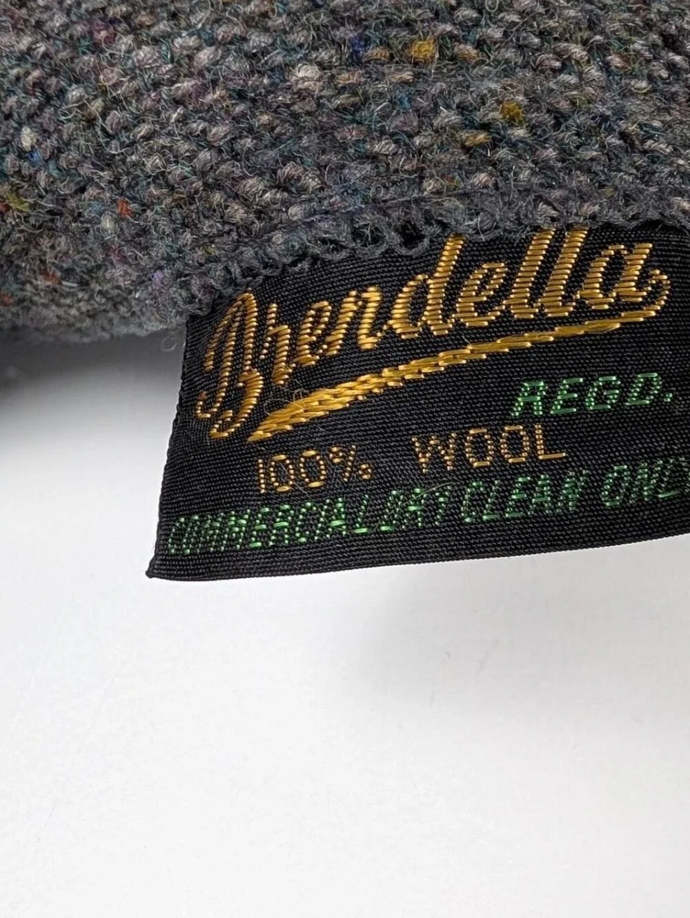 True Vintage 70's Brendella Gray Tweed 100% Wool Midi Walking Skirt